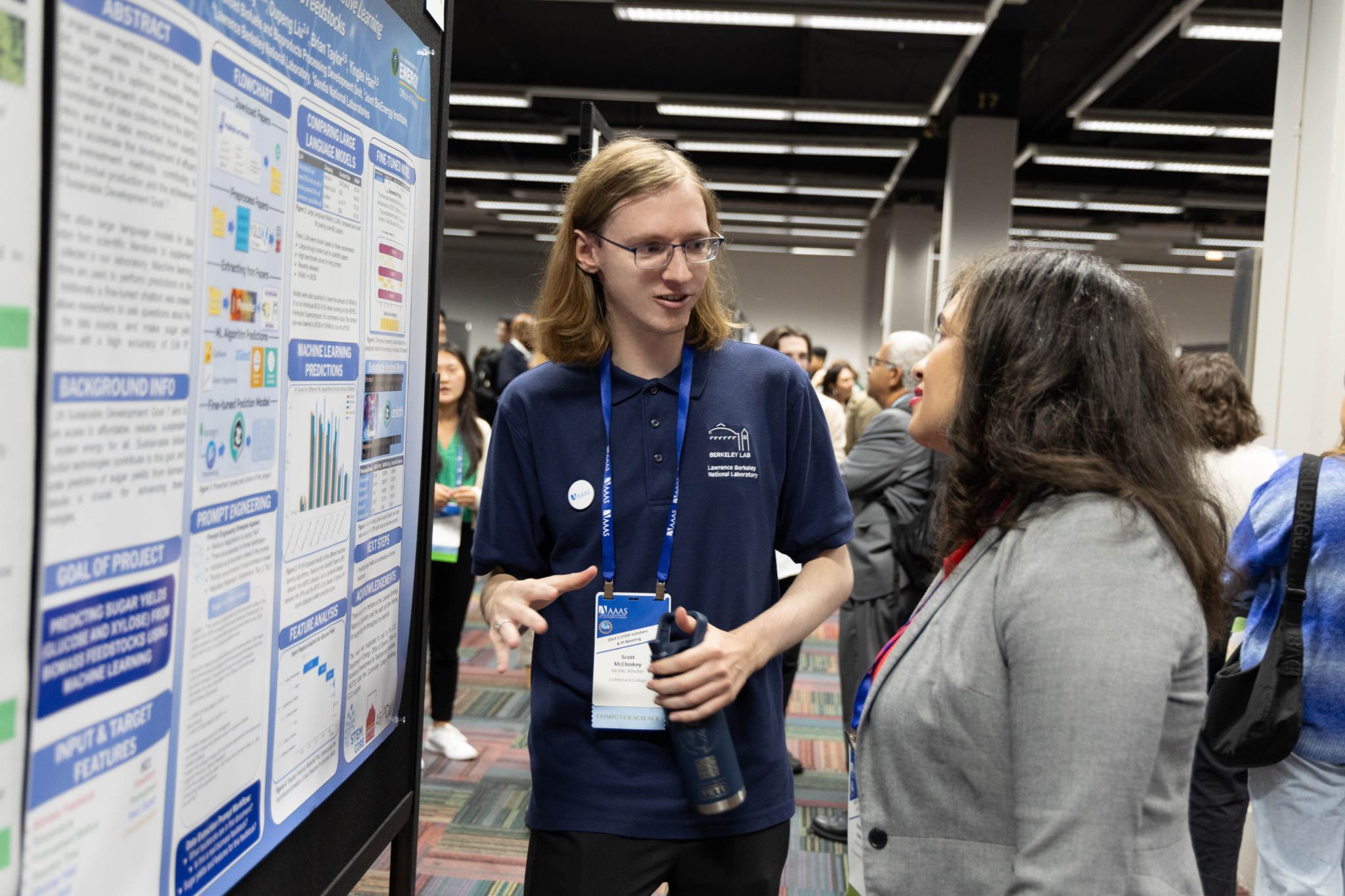 Scott presenting poster at S-STEM meeting
